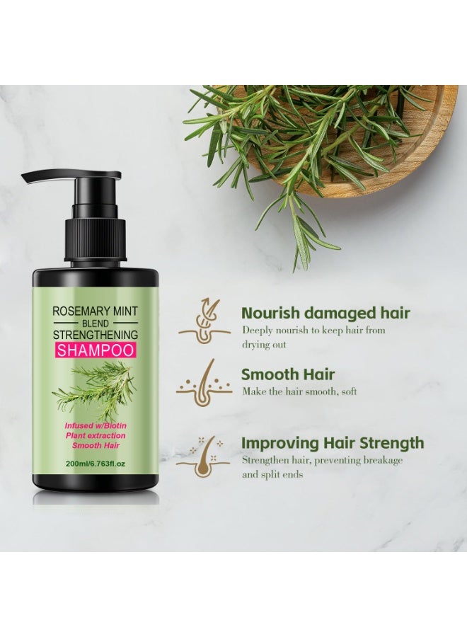 Rosemary Shampoo and Conditioner Set: Deeply cleanses and nourishes the scalp, strengthens the roots, and improves hair  quality - Image 5